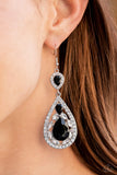 Posh Pageantry - Black - Earrings  Paparazzi- Life of the Party Exclusive January 2022