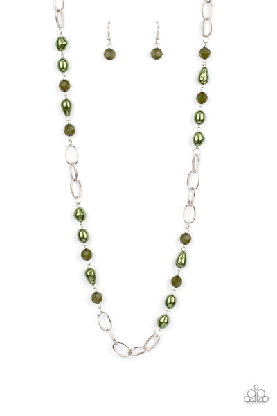 Tea Party Tango - Green Necklace Paparazzi