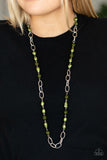 Tea Party Tango - Green Necklace Paparazzi
