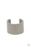 Rodeo Romance - Silver Heart Bracelet Paparazzi