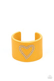 Rodeo Romance - Yellow Heart Bracelet Paparazzi