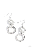 Metro Machinery - Silver Earrings Paparazzi