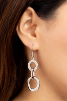 Metro Machinery - Silver Earrings Paparazzi