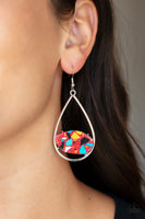 Tropical Terrazzo - Red Earrings Paparazzi