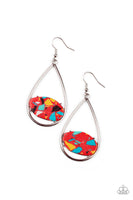 Tropical Terrazzo - Red Earrings Paparazzi