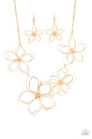 Flower Garden Fashionista - Gold Necklace Paparazzi