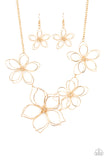 Flower Garden Fashionista - Gold Necklace Paparazzi