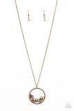 Galactic Glow - Brass Necklace Paparazzi