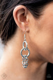 Shameless Shine - White Earrings Paparazzi