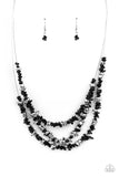 Placid Pebbles - Black Necklace Paparazzi