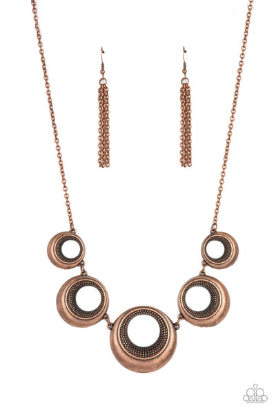 Solar Cycle - Copper Necklace Paparazzi