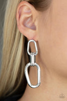 Harmonic Hardware - Silver Earrings Paparazzi