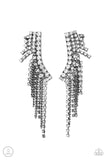 Thunderstruck Sparkle - Black Earrings Paparazzi