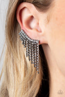 Thunderstruck Sparkle - Black Earrings Paparazzi