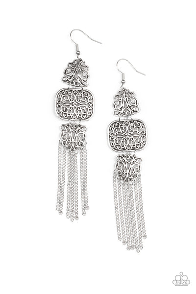 Eastern Elegance - Silver Earrings Paparazzi