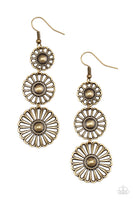 Gazebo Garden - Brass Earrings Paparazzi