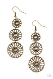 Gazebo Garden - Brass Earrings Paparazzi