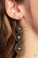 Gazebo Garden - Brass Earrings Paparazzi