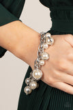 Orbiting Opulence - White Pearl Bracelet Paparazzi