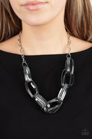 Fiercely Flexing - Silver Necklace Paparazzi