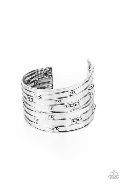 Mechanical Motif - Silver Bracelet Paparazzi