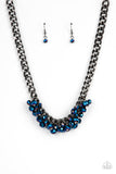 Galactic Knockout - Blue Necklace Paparazzi