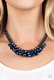 Galactic Knockout - Blue Necklace Paparazzi