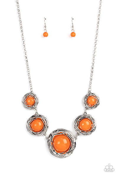 The Next NEST Thing - Orange Necklace Paparazzi