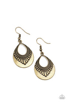 Totally Terrestrial - Brass Earrings Paparazzi