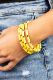 Radiantly Retro - Yellow Bracelet Paparazzi