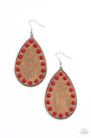 Rustic Refuge - Red Earrings Paparazzi