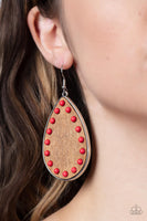 Rustic Refuge - Red Earrings Paparazzi