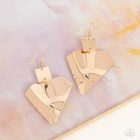 Deceivingly Deco - Gold Earrings Paparazzi