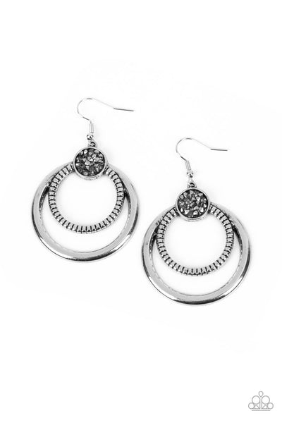 Spun Out Opulence - Silver Earrings Paparazzi