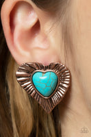 Rustic Romance - Copper Heart Earrings Paparazzi