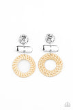 Woven Whimsicality - White Earrings Paparazzi