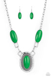 Count to TENACIOUS - Green Necklace Paparazzi
