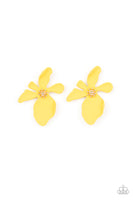 Hawaiian Heiress - Yellow Earrings Paparazzi (#856)