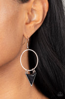 Sahara Shark - Black Earrings Paparazzi