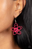 Botanical Bonanza - Pink Flower Earrings Paparazzi