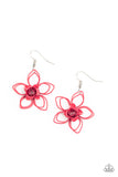 Botanical Bonanza - Pink Flower Earrings Paparazzi