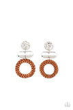 Woven Whimsicality - Brown Earrings Paparazzi