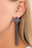 Experimental Elegance - Black Earrings Paparazzi