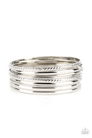 Stackable Shimmer - Silver Bracelet Paparazzi