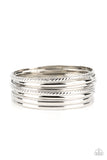 Stackable Shimmer - Silver Bracelet Paparazzi