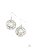 Century Classic - White Earrings Paparazzi