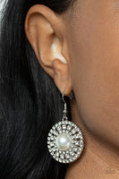 Century Classic - White Earrings Paparazzi