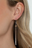 Skyscraping Shimmer - Brown Earrings Paparazzi