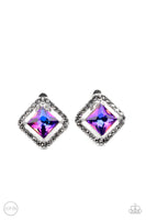 Cosmic Catwalk - Purple Clip-On Earrings Paparazzi