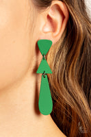 Retro Redux - Green Earrings Paparazzi